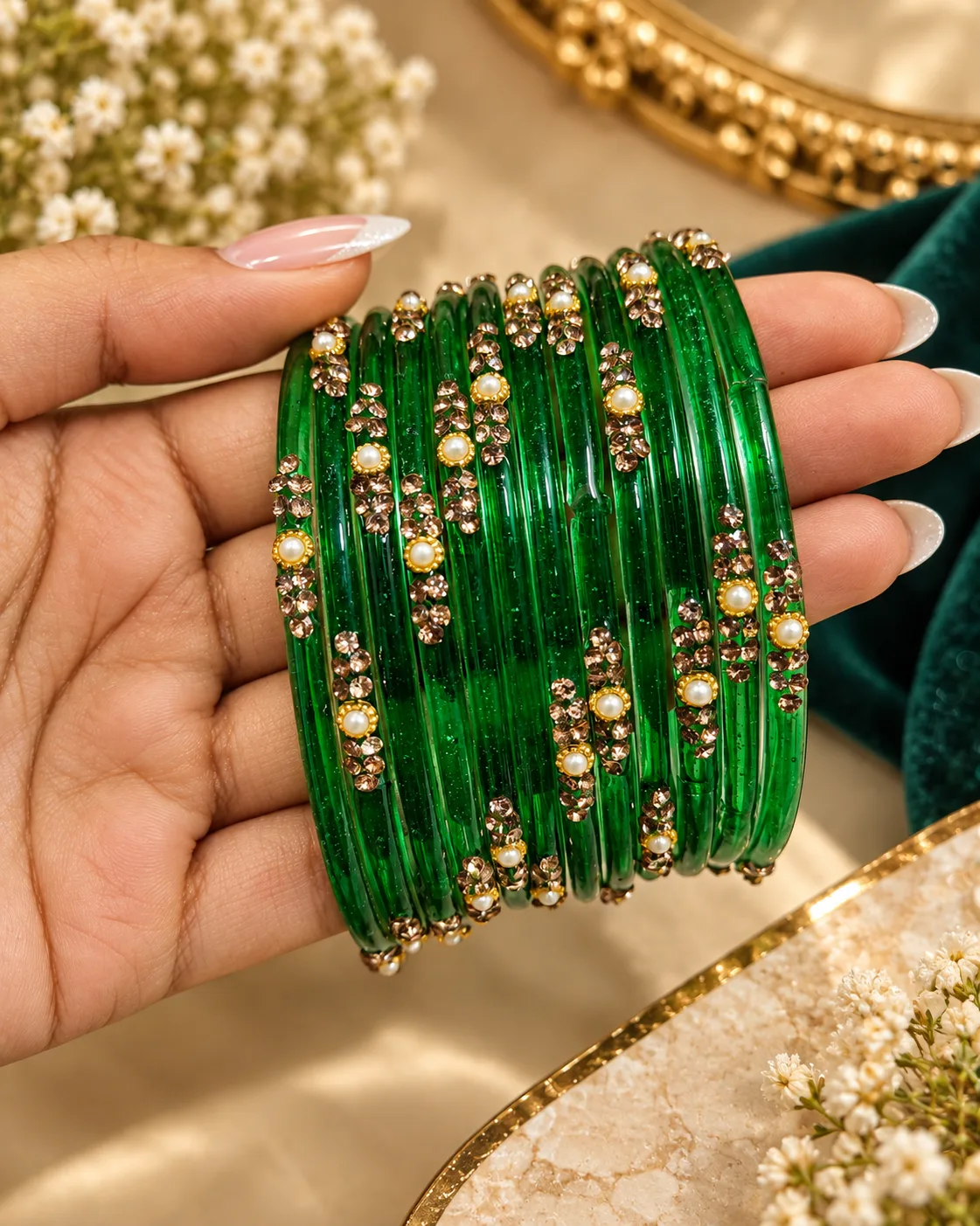 NYRISA Kashmiri Nakful Green